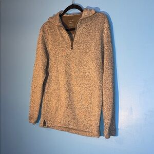 Haggar Small Men's Gray Sweater with Quarter-Zip